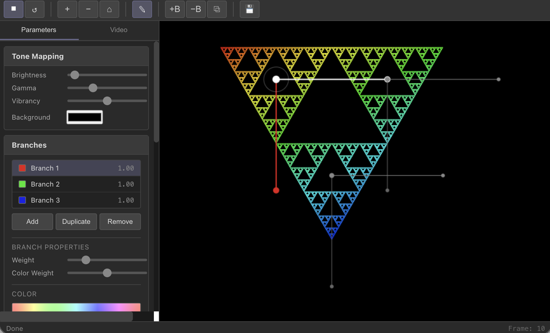 Fractal flame rendering